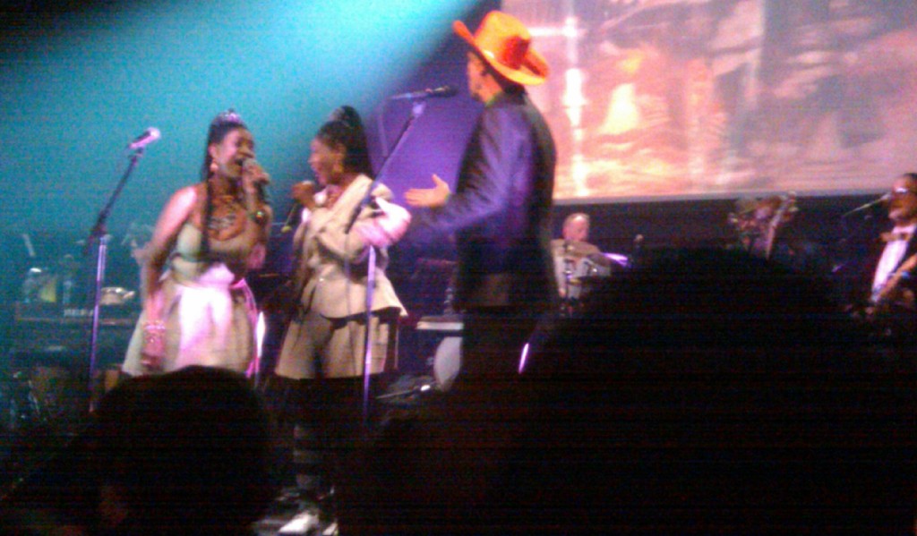 The Lijadu Sisters and David Byrne performing the music of William Onyeabor with The Atomic Bomb Band. 