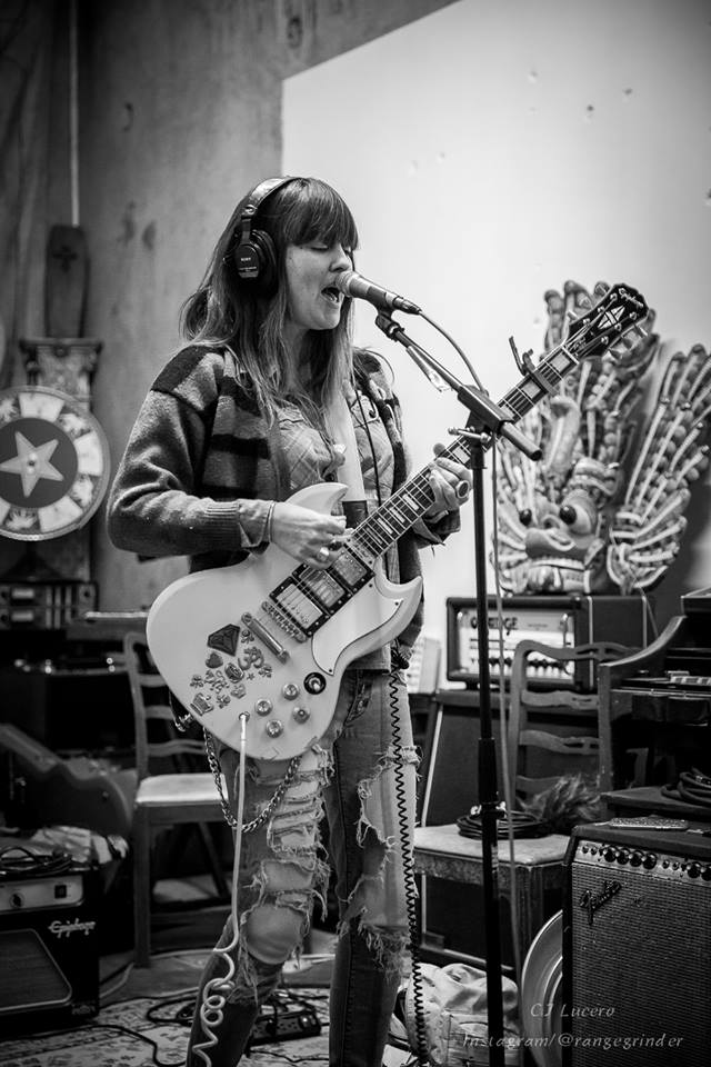 Vanessa Silberman recording for an upcoming ep. Photo by CJ Lucero