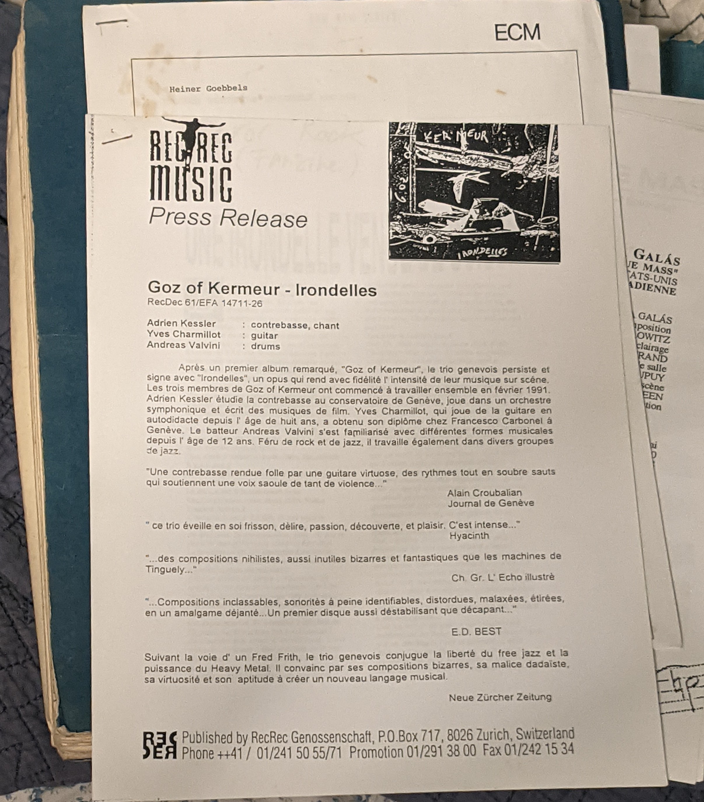Goz Of Kermeur Greatest Hits Jelodanti Records Jel 03 18 Strangeblood Blog
